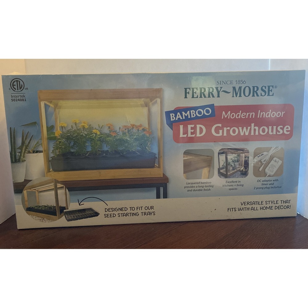 Ferry-Morse Bamboo Indoor LED‎ Grow Light, Long Lasting and Durable Bamboo